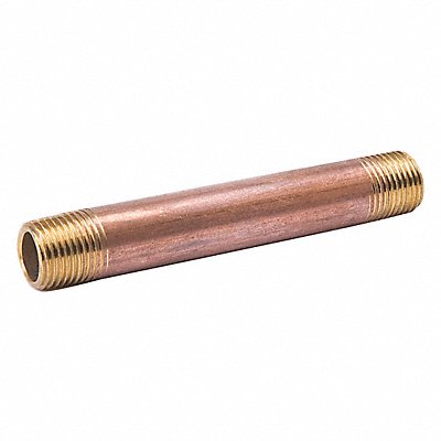 GRAINGER 466001X Nipple Red Brass 1 1/4 x 1 5/8