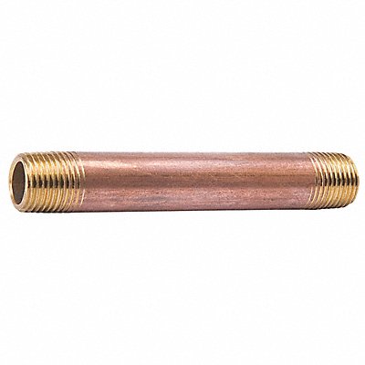 GRAINGER 460035X Nipple Red Brass 1/8 x 3 1/2 In