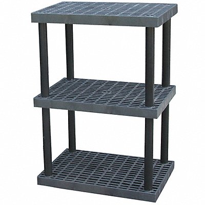 STRUCTURAL PLASTICS S3624X3 Plastic Shelf 24inx51inx36inShlfLoad Capacity 250lb