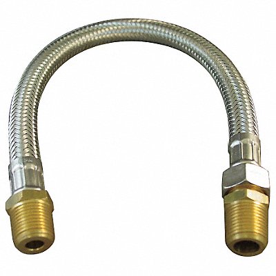 GRAINGER HF308X24HMXHMS Flexible Hose Assembly 1/2 ID x 24 L