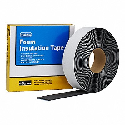 PARKER VIRGINIA K502 Foam Tape 2 in x 10 yd Black