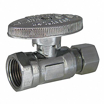 KISSLER 889000 1/4-Turn Stop Straight 3/8 Inx3/8 In