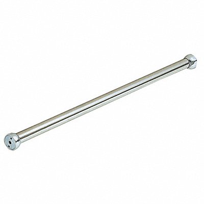 GRAINGER 4EEW2 Shower Rod SS 36 in L Chrome Plated