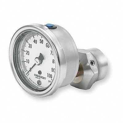 ASHCROFT 251009AW02B10025310SS02TXCG D0989 Pressure Gauge 0 to 100 psi 2-1/2In