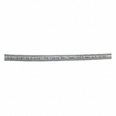GRAINGER 4EGU5 Tubing 3/16 I.D. 100 ft Clear Flexible