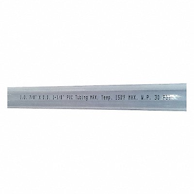 GRAINGER 4EGW2 Tubing 7/8 I.D. 100 ft Clear Flexible