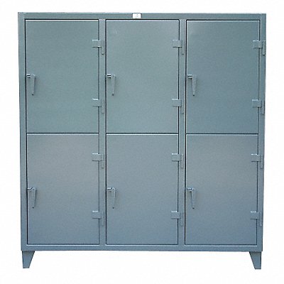 STRONG HOLD 66242TPL Locker 2x3Locker Drk Gry 78 x74 x24 Assm