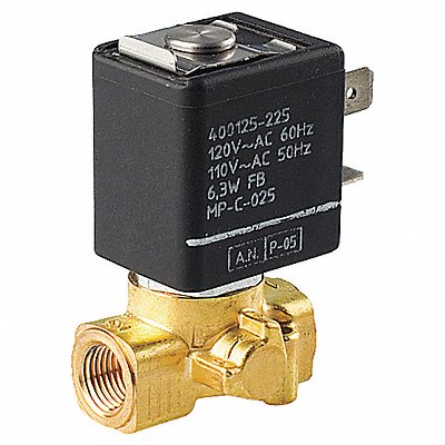 4ELC4 ASCO SC8256B045V Solenoid Valve Brass NC Air Inert Gas