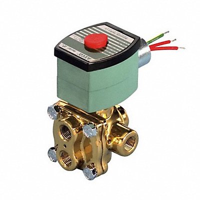 REDHAT 8342G001MS Solenoid Valve with ManualOperator Brass