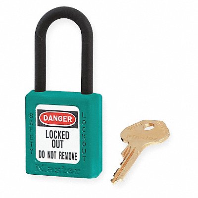 MASTER LOCK 406TEAL D1942 Lockout Padlock KD Teal 1-3/4 H