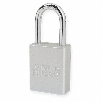 AMERICAN LOCK A1106CLR D1918 Lockout Padlock KD Silver 1-7/8 H
