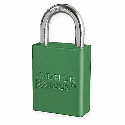 AMERICAN LOCK A1105GRN D1916 Lockout Padlock KD Green 1-7/8 H