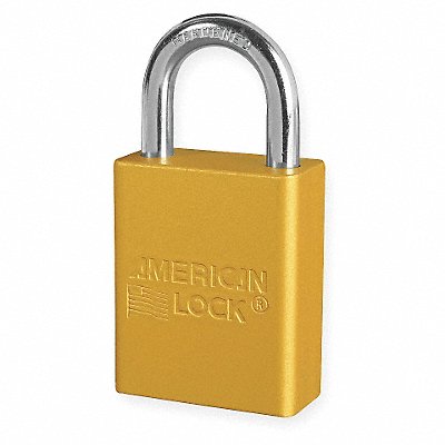 AMERICAN LOCK A1105Yellow D1916 Lockout Padlock KD Yellow 1-7/8 H