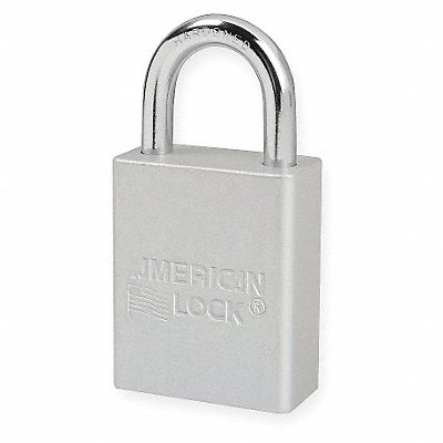 AMERICAN LOCK A1105KACLR D1917 Lockout Padlock KA Silver 1-7/8 H