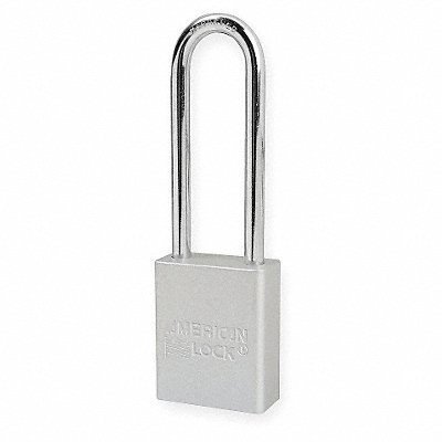 AMERICAN LOCK A1107KACLR D8965 Lockout Padlock KA Silver 1-7/8 H