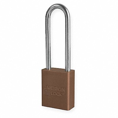 AMERICAN LOCK A1107KABRN D8965 Lockout Padlock KA Brown 1-7/8 H