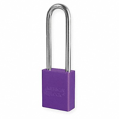 AMERICAN LOCK A1107KAPRP D8965 Lockout Padlock KA Purple 1-7/8 H