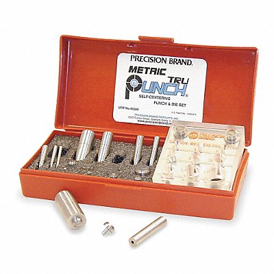 GRAINGER 40300 Punch and Die Set 9pc ool Steel
