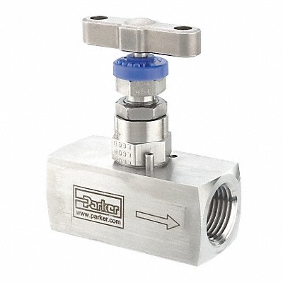 PARKER HNVS8FF Needle Valve Straight SS 1/2 in FNPT