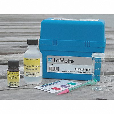 LAMOTTE 4491DR01 Water Testing Kit Alkalinity 0to 200 PPM
