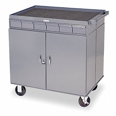 DURHAM MFG 66295 2 Sided Mobile Cabinet Bench 34 W 24 D