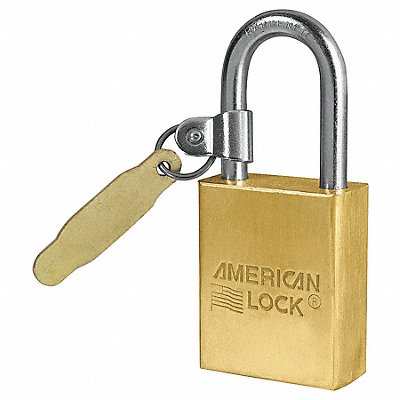 AMERICAN LOCK A41KATAG Keyed Padlock 3/4 in Rectangle Gold