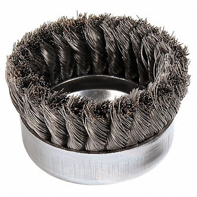 WEILER 93397 Knot Wire Cup Brush Threaded Arbor 4 In.