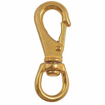 LUCKY LINE PRODUCTS 4FCT6 Eyelet Spring Snap L 4 3/8 In