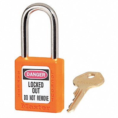 MASTER LOCK 410ORJ K7940 Lockout Padlock KD Orange 1-3/4 H