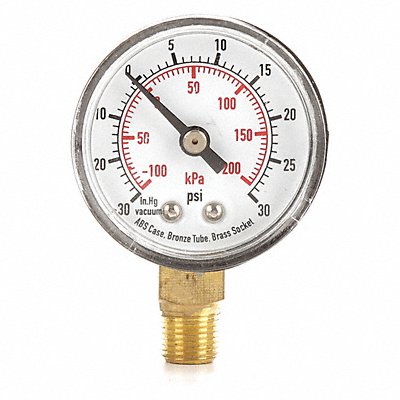 GRAINGER 4FLP7 D1334 Compound Gauge Test 1-1/2 In
