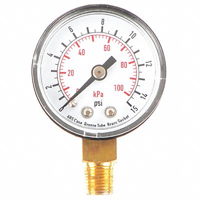 GRAINGER 4FLP8 D1334 Pressure Gauge Test 1-1/2 In