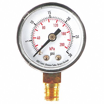 GRAINGER 4FLP9 D1334 Pressure Gauge Test 1-1/2 In