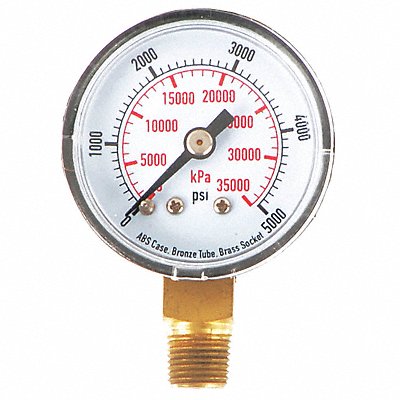 GRAINGER 4FLT3 D1334 Pressure Gauge Test 1-1/2 In