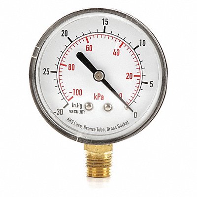 GRAINGER 4FLV4 D1343 Vacuum Gauge Test 2-1/2 In