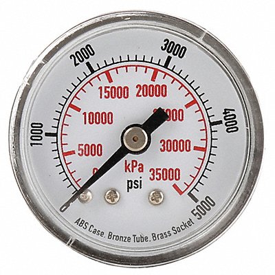 GRAINGER 4FMA8 D1335 Pressure Gauge 0 to 5000 0 to 35 000 kPa