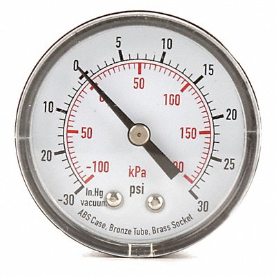 GRAINGER 4FMC2 D1339 Compound Gauge Test 2 In
