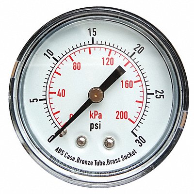 GRAINGER 4FMC4 D1339 Pressure Gauge Test 2 In