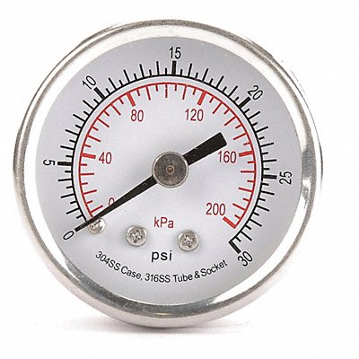 GRAINGER 4FMT2 D1354 Pressure Gauge Test 1-1/2 In