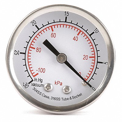 GRAINGER 4FMU5 D1358 Vacuum Gauge Test 2 In