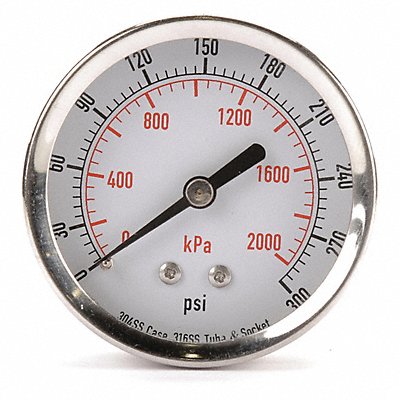 GRAINGER 4FMW8 D1363 Pressure Gauge Test 2-1/2 In