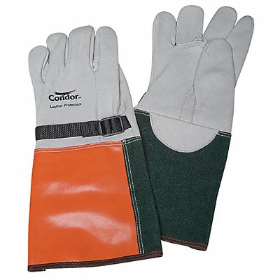 CONDOR 4FPG5 Electrical Glove Protector 10 Wht/Org/Grn PR