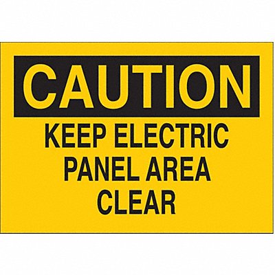 BRADY 43089 Caution Sign 7X10 BK/YEL ENG Text