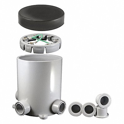 CANTEX 5133760 Floor Box Base PVC Round 90.0 cu in.