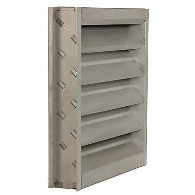 DAYTON 4FZG4 Louver Wall Opening 24x24In Galvannealed