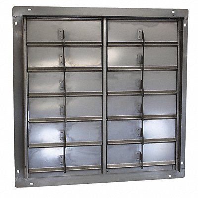 DAYTON 4FZK1 Exhaust Shutter Fits Fan Dia 36 In SS