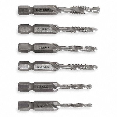 GREENLEE DTAPKIT Drill/Tap Set 6pc UNC
