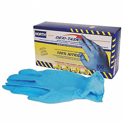 HONEYWELL NORTH LA049PFM Disposable Gloves Nitrile 8 Blue PK100