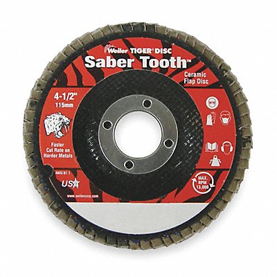 WEILER 98108 H7335 Arbor Mount Flap Disc 4-1/2in 40 Coarse
