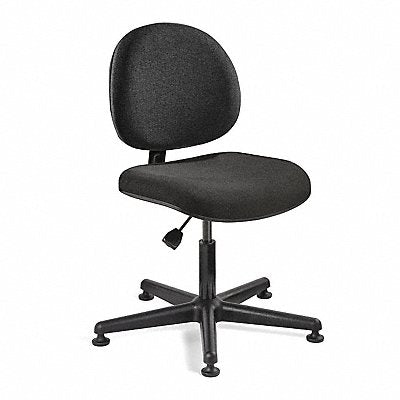 BEVCO V4007MGBK Task Chair Fabric Black 16-21 Seat Ht