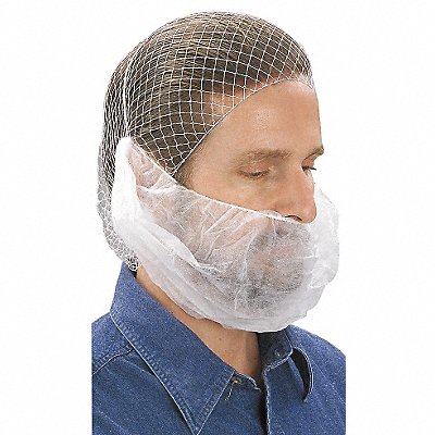 CELLUCAP BP4RGRA Beard Cover White Regular PK100